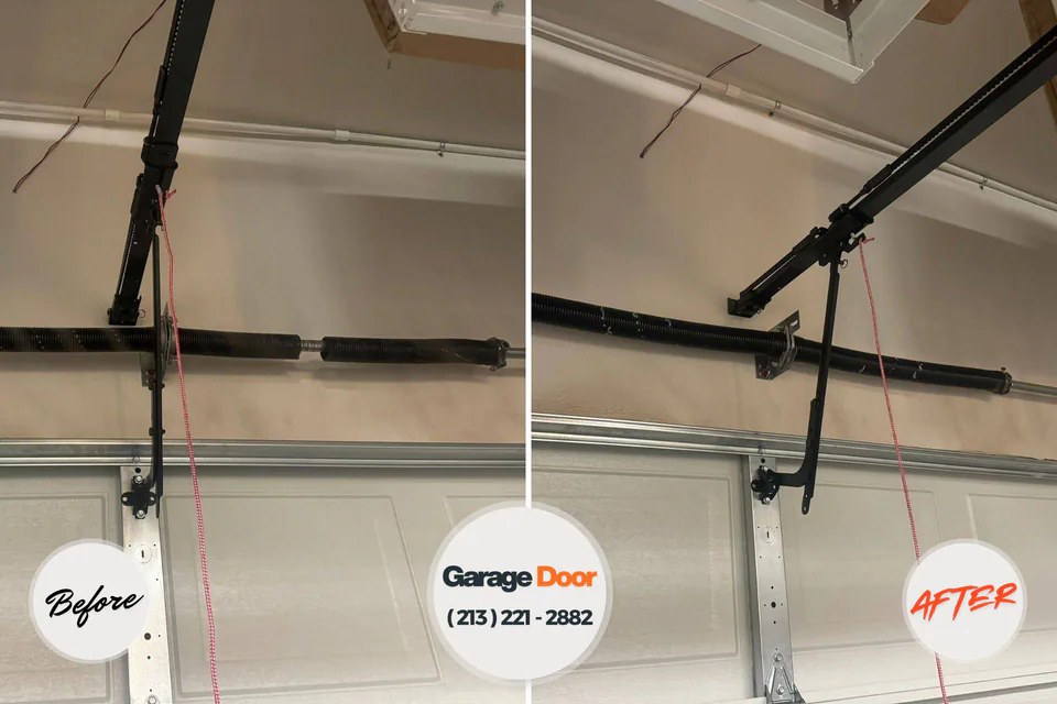 Before and after: garage door repair Calvert City, KY